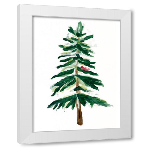 Warm Winter Wishes VII White Modern Wood Framed Art Print by Vess, June Erica