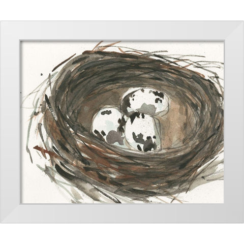 Nesting Eggs I White Modern Wood Framed Art Print by Dixon, Samuel