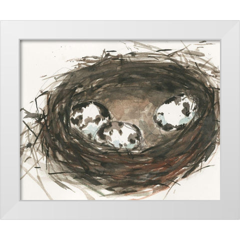 Nesting Eggs II White Modern Wood Framed Art Print by Dixon, Samuel