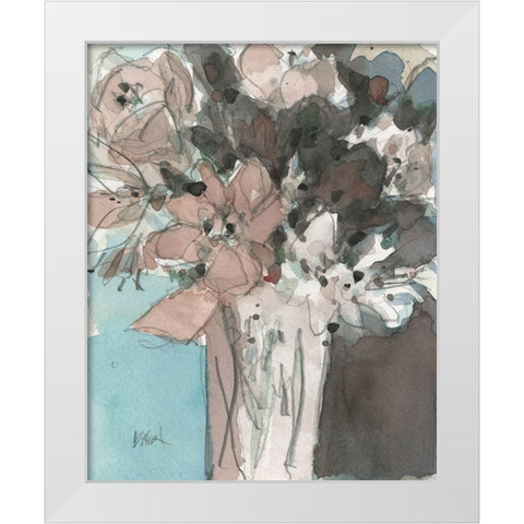 Two Hues II White Modern Wood Framed Art Print by Dixon, Samuel