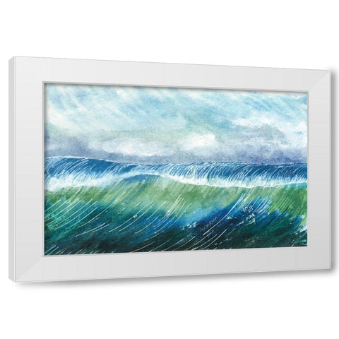 Big Surf II White Modern Wood Framed Art Print by Ludwig, Alicia