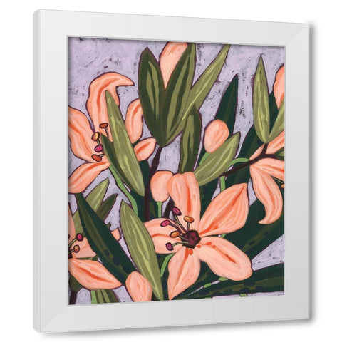 Island Lily II White Modern Wood Framed Art Print by Vess, June Erica