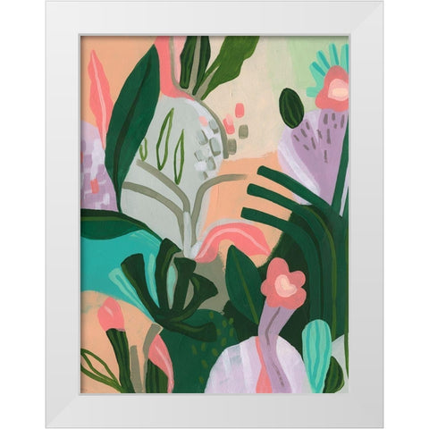 Jungle Jigsaw II White Modern Wood Framed Art Print by Vess, June Erica
