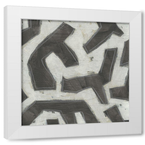 Artifact I White Modern Wood Framed Art Print by Vess, June Erica