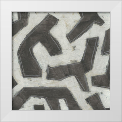 Artifact I White Modern Wood Framed Art Print by Vess, June Erica