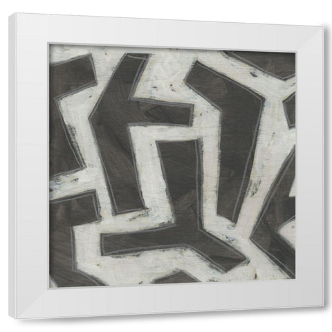 Artifact III White Modern Wood Framed Art Print by Vess, June Erica