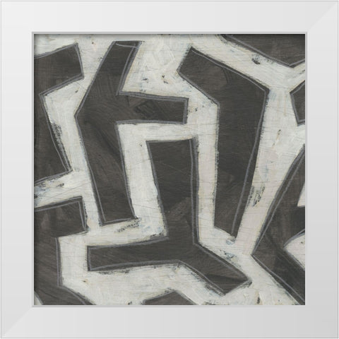 Artifact III White Modern Wood Framed Art Print by Vess, June Erica