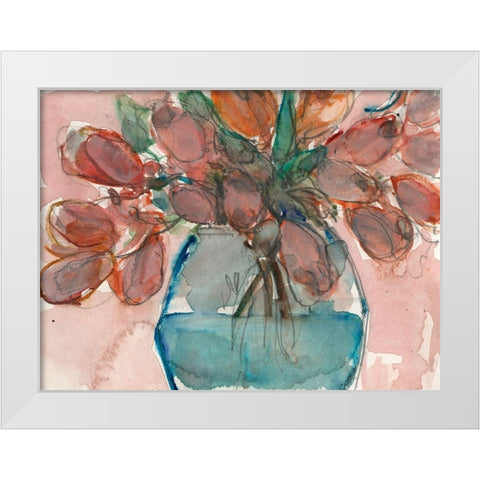 Elegance Bouquet II White Modern Wood Framed Art Print by Dixon, Samuel