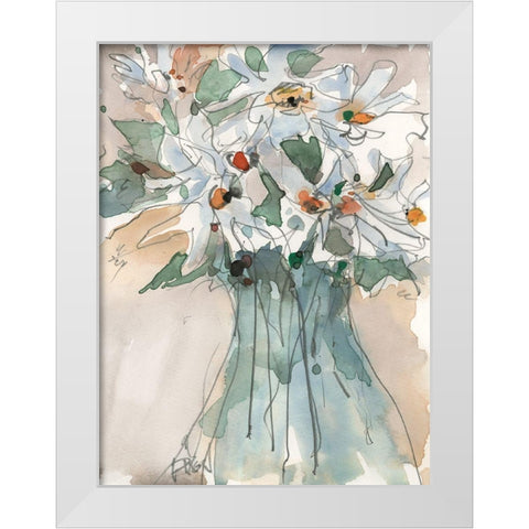 Daisy Point of View I White Modern Wood Framed Art Print by Dixon, Samuel