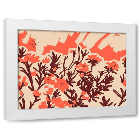 Red Rhododendron I White Modern Wood Framed Art Print by Green, Jacob