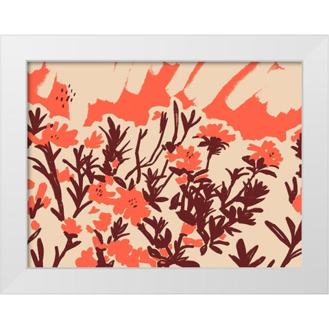 Red Rhododendron I White Modern Wood Framed Art Print by Green, Jacob