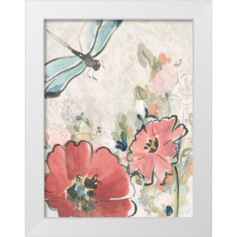 Meadow Spring I White Modern Wood Framed Art Print by Vess, June Erica