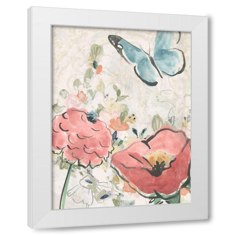Meadow Spring II White Modern Wood Framed Art Print by Vess, June Erica