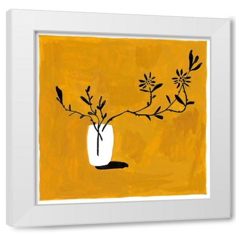 Like Flowers I White Modern Wood Framed Art Print by Wang, Melissa