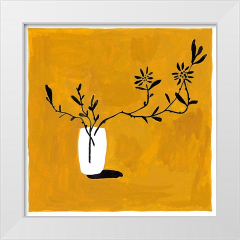 Like Flowers I White Modern Wood Framed Art Print by Wang, Melissa