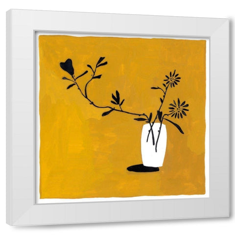 Like Flowers II White Modern Wood Framed Art Print by Wang, Melissa