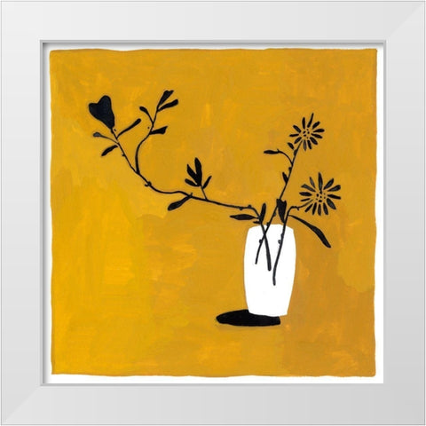 Like Flowers II White Modern Wood Framed Art Print by Wang, Melissa