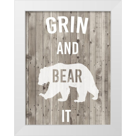 Lodge Pun III White Modern Wood Framed Art Print by Studio W