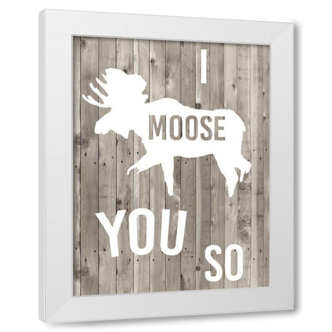 Lodge Pun IV White Modern Wood Framed Art Print by Studio W