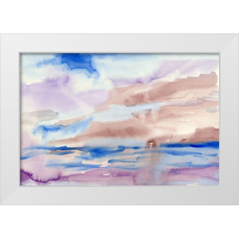 Over The Hills White Modern Wood Framed Art Print by Ludwig, Alicia