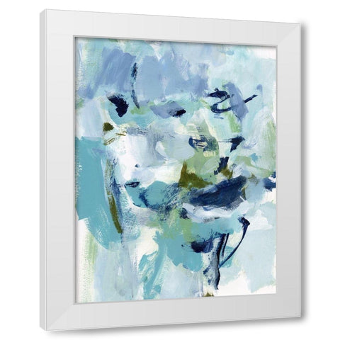 Azure Abstract II White Modern Wood Framed Art Print by Long, Christina
