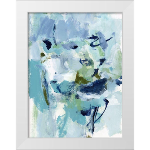 Azure Abstract II White Modern Wood Framed Art Print by Long, Christina