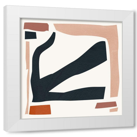 Mid Century Shapes III White Modern Wood Framed Art Print by Wang, Melissa