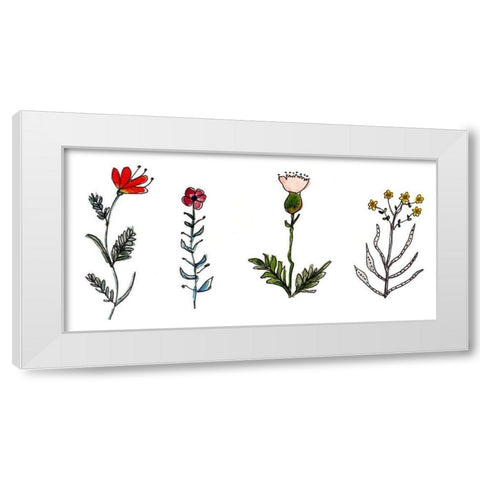 Botanical Vibes I White Modern Wood Framed Art Print by McCreery, Paul