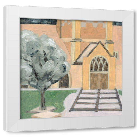 Fall Semester I White Modern Wood Framed Art Print by Wang, Melissa