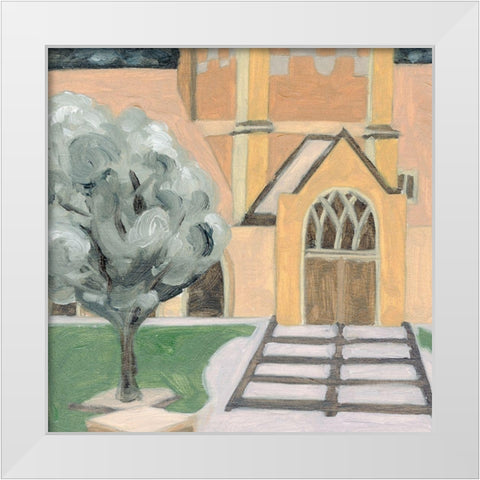 Fall Semester I White Modern Wood Framed Art Print by Wang, Melissa