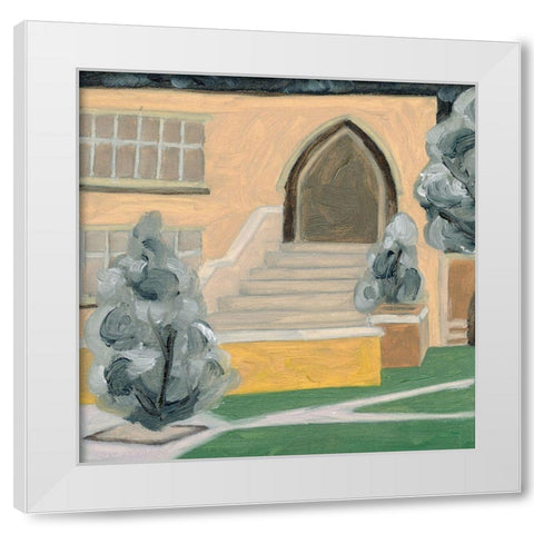 Fall Semester II White Modern Wood Framed Art Print by Wang, Melissa