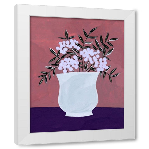 Tree Berries I White Modern Wood Framed Art Print by Wang, Melissa