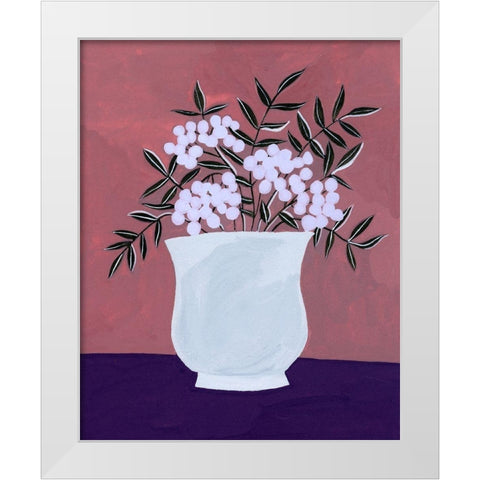 Tree Berries I White Modern Wood Framed Art Print by Wang, Melissa