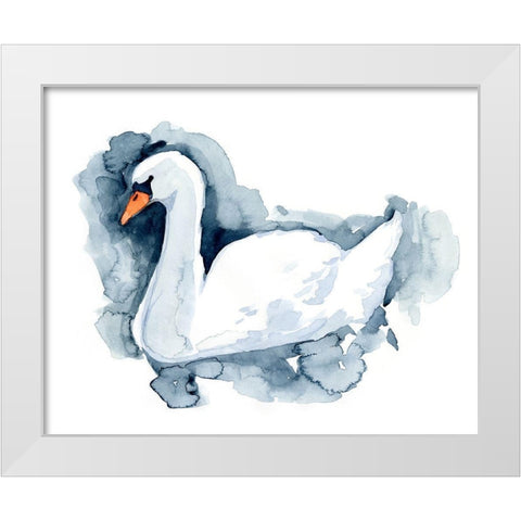 Silverlake Swan II White Modern Wood Framed Art Print by Green, Jacob