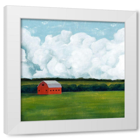Lone Barn I White Modern Wood Framed Art Print by Popp, Grace