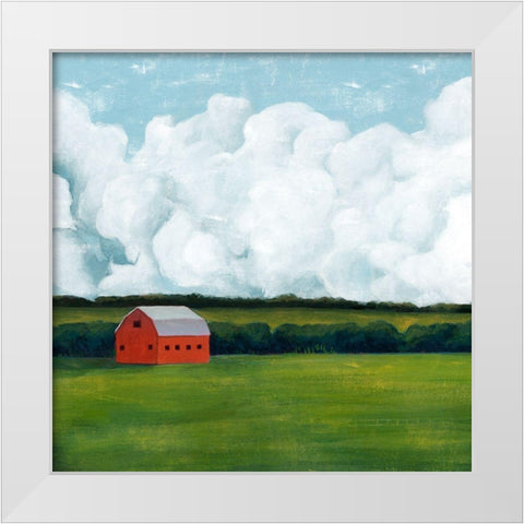Lone Barn I White Modern Wood Framed Art Print by Popp, Grace