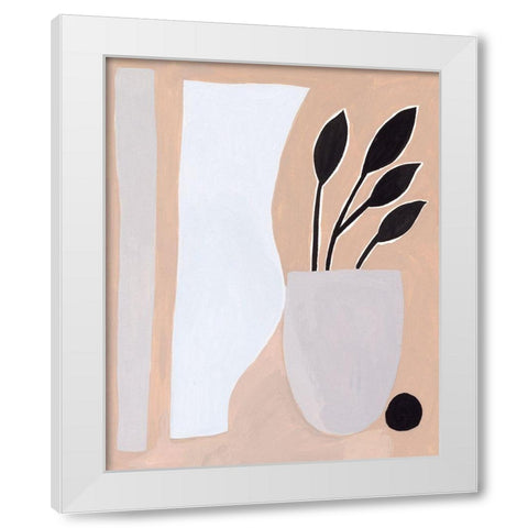 Pale Abstraction II White Modern Wood Framed Art Print by Wang, Melissa