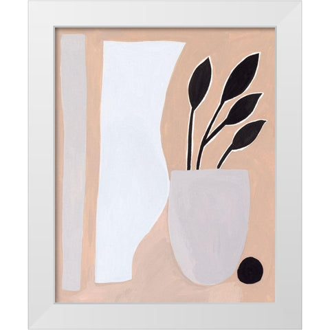 Pale Abstraction II White Modern Wood Framed Art Print by Wang, Melissa