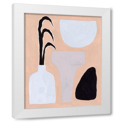 Pale Abstraction III White Modern Wood Framed Art Print by Wang, Melissa