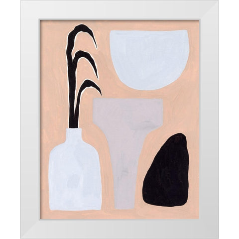 Pale Abstraction III White Modern Wood Framed Art Print by Wang, Melissa