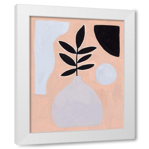 Pale Abstraction IV White Modern Wood Framed Art Print by Wang, Melissa