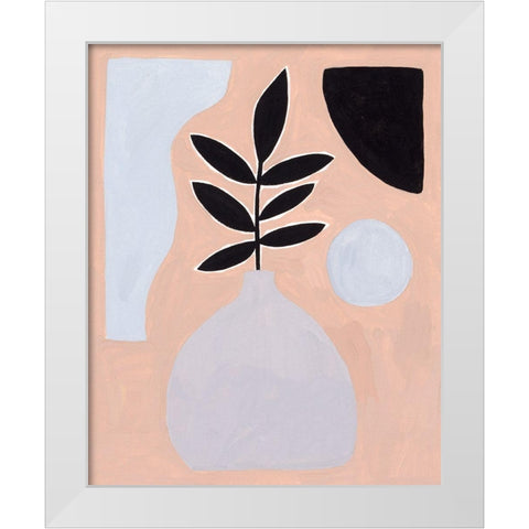 Pale Abstraction IV White Modern Wood Framed Art Print by Wang, Melissa