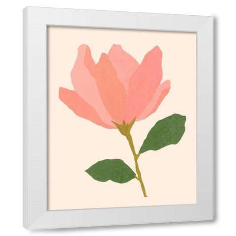 Magnolien I White Modern Wood Framed Art Print by Wang, Melissa