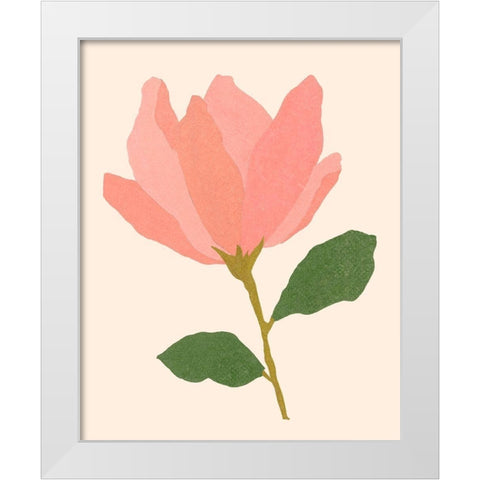 Magnolien I White Modern Wood Framed Art Print by Wang, Melissa