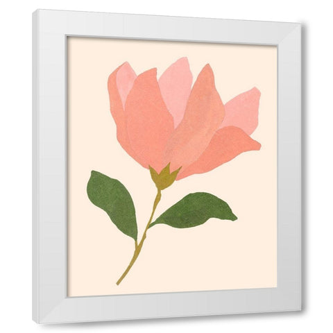 Magnolien II White Modern Wood Framed Art Print by Wang, Melissa