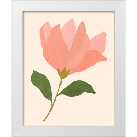 Magnolien II White Modern Wood Framed Art Print by Wang, Melissa