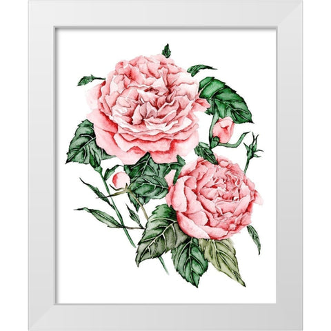 Roses are Red I White Modern Wood Framed Art Print by Wang, Melissa