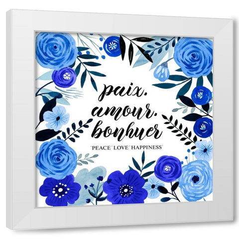 Blue Beautiful II White Modern Wood Framed Art Print by Popp, Grace