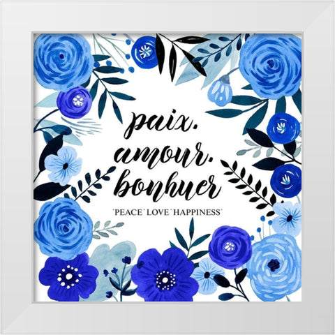 Blue Beautiful II White Modern Wood Framed Art Print by Popp, Grace