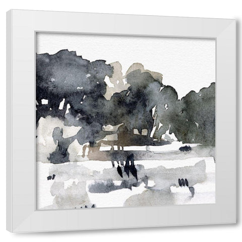 December Landscape I White Modern Wood Framed Art Print by Caroline, Emma